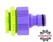 Адаптер пластмассовый, 1/2″-3/4″-1″,внутренняя резьба 65735 Palisad