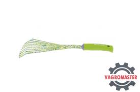 Грабли веерные 9-зубые, 75х385мм, стальные, пластиковая рукоятка FLOWER GREEN 62042 Pаlisad