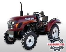 Мини-трактор TZR Т-244 XL (6+1), 1,4м, 9,5-20, бордовый + 2 груза передний/задний